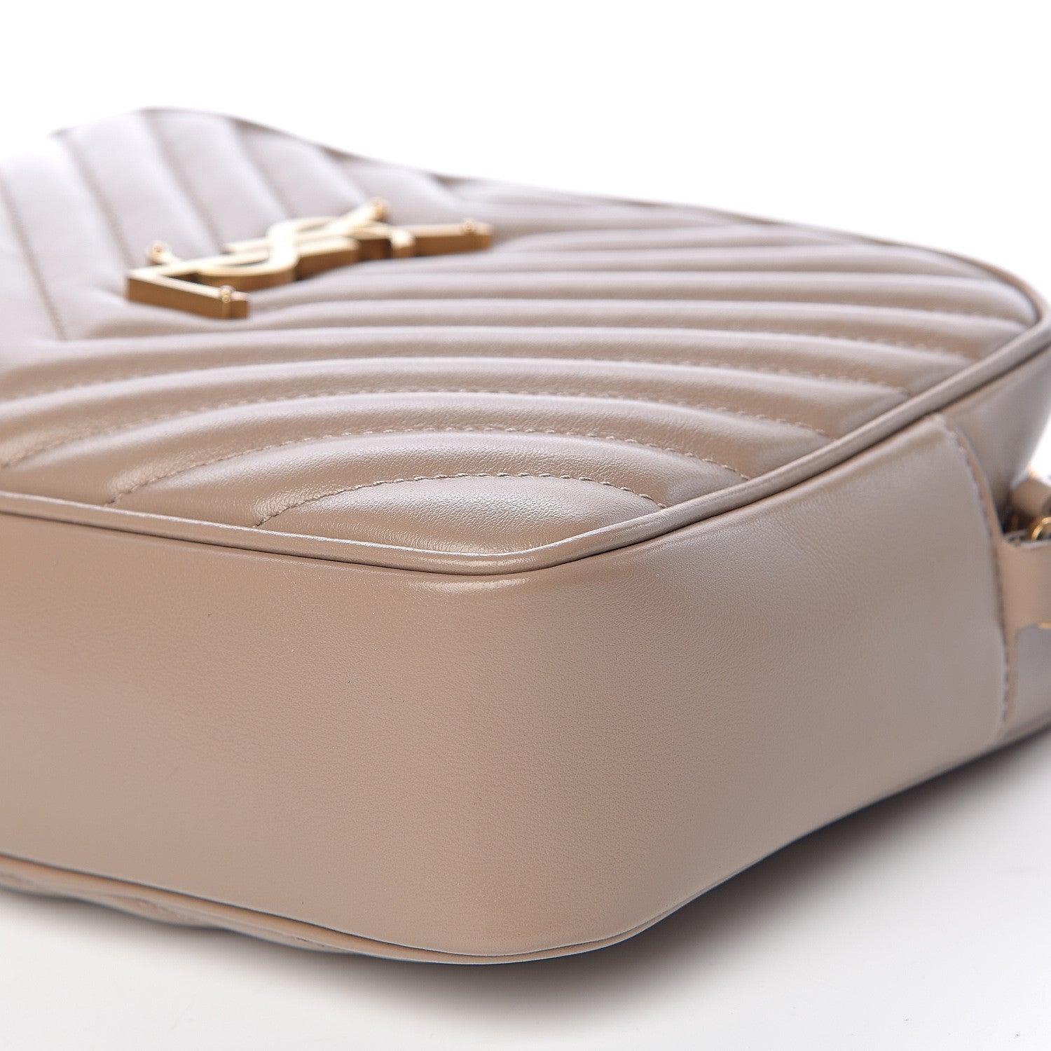 Saint Laurent Calfskin Matelasse Lou Camera Bag Dusty Grey 9 of 10