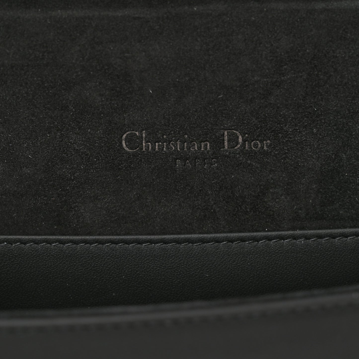 Ultra Matte Calfskin Cannage Lady Dior Clutch Black