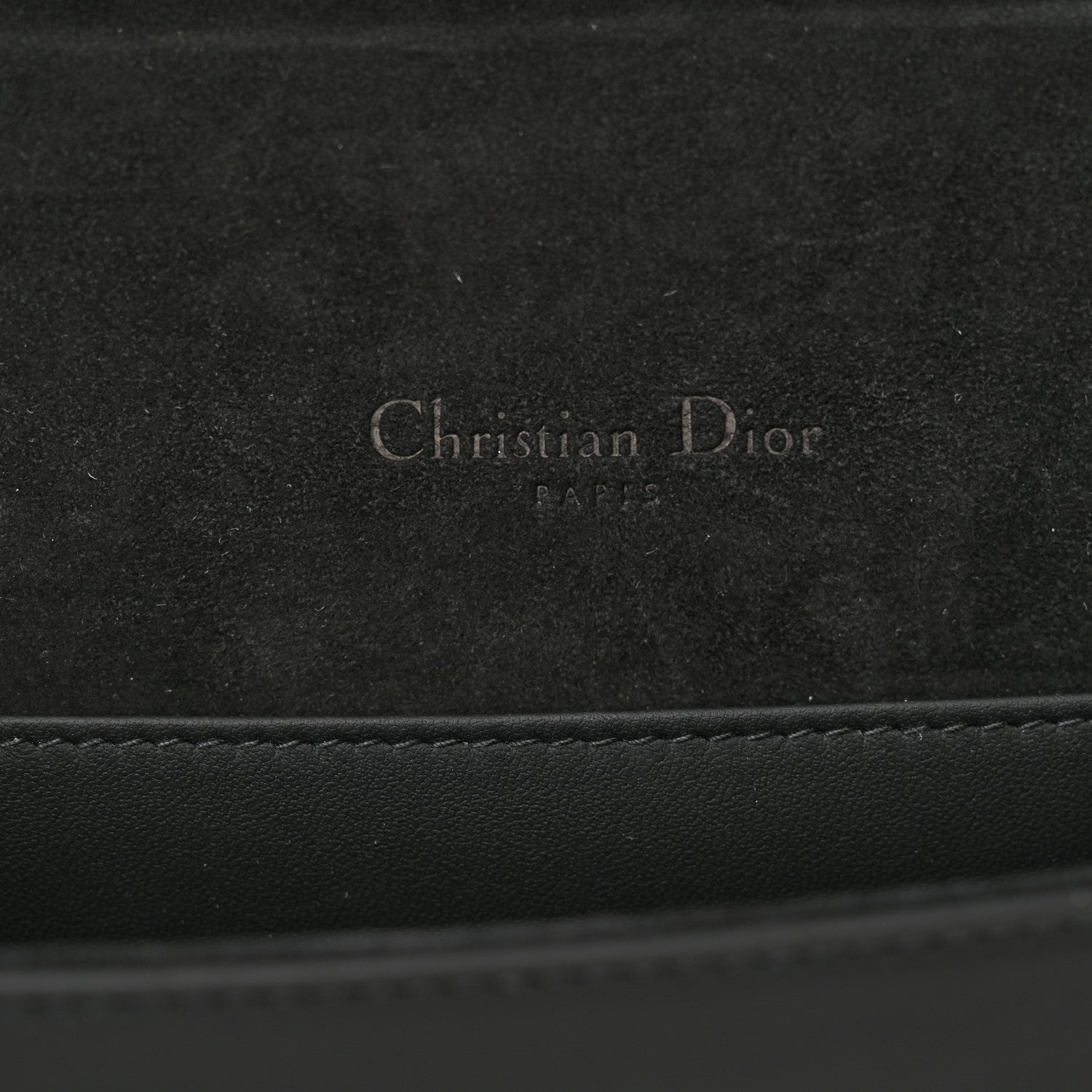 Christian Dior Ultra Matte Calfskin Cannage Lady Dior Clutch Black 7 of 12