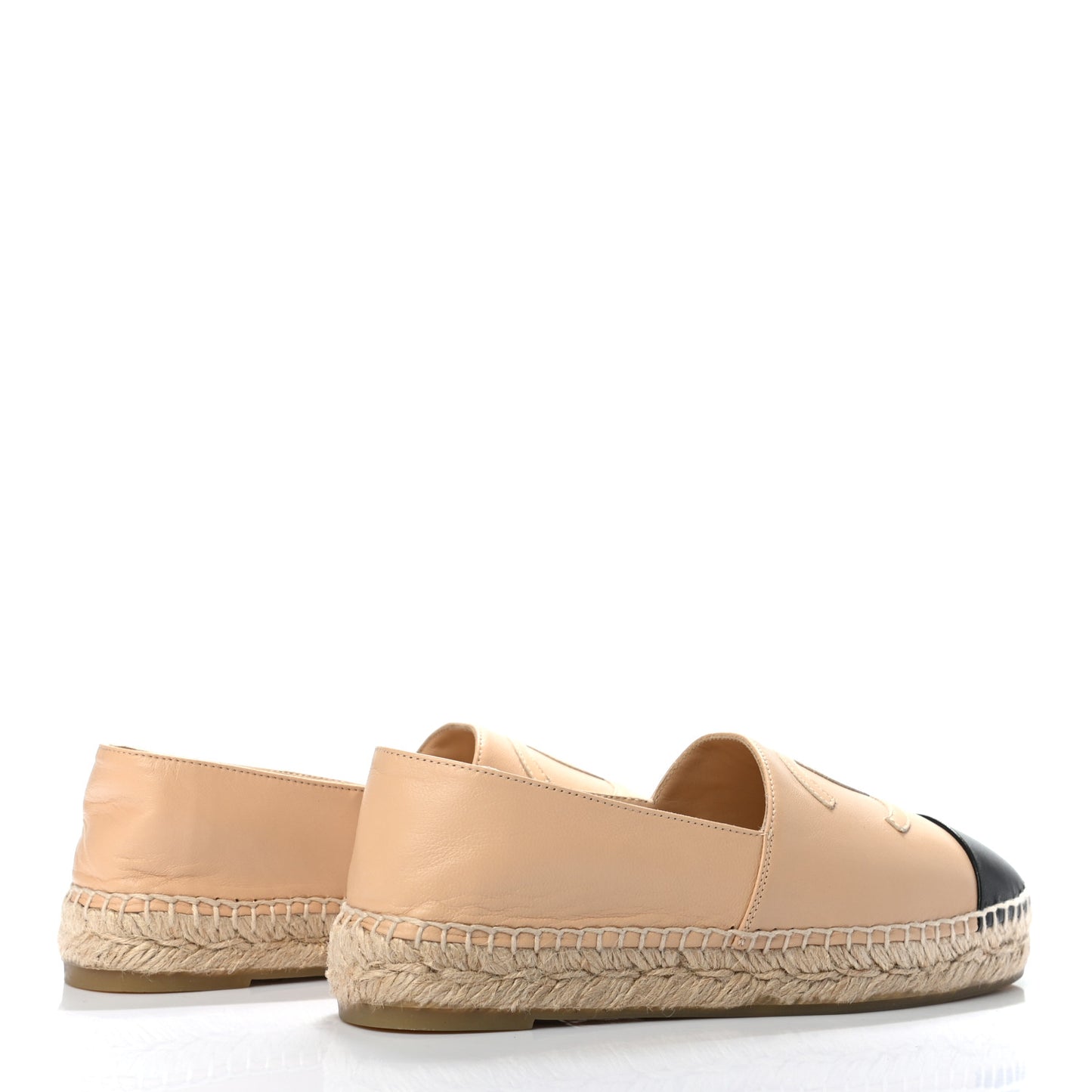 Lambskin CC Espadrilles 37 Beige Black