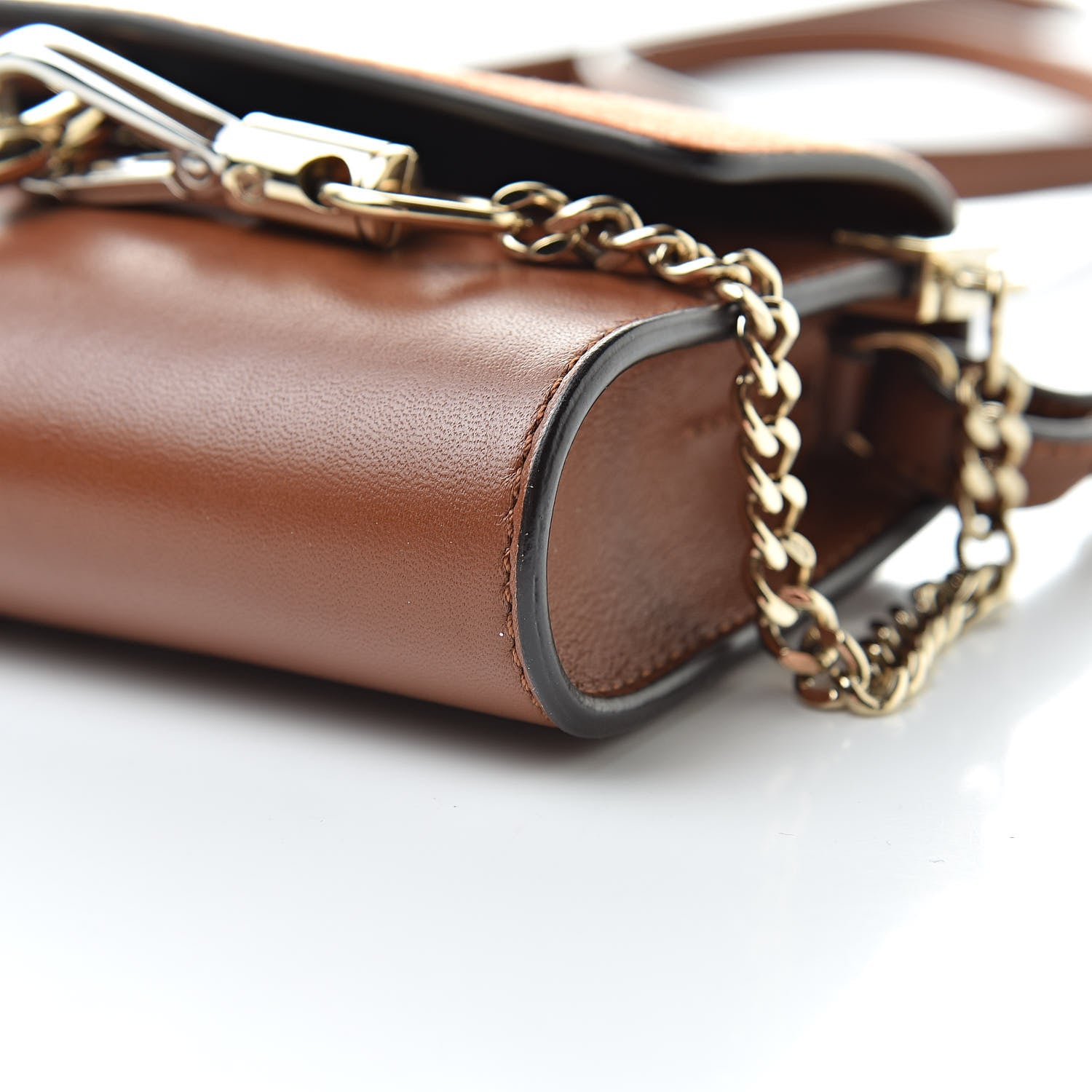 Chloe Suede Calfskin Mini Faye Shoulder Bag Tobacco 10 of 12