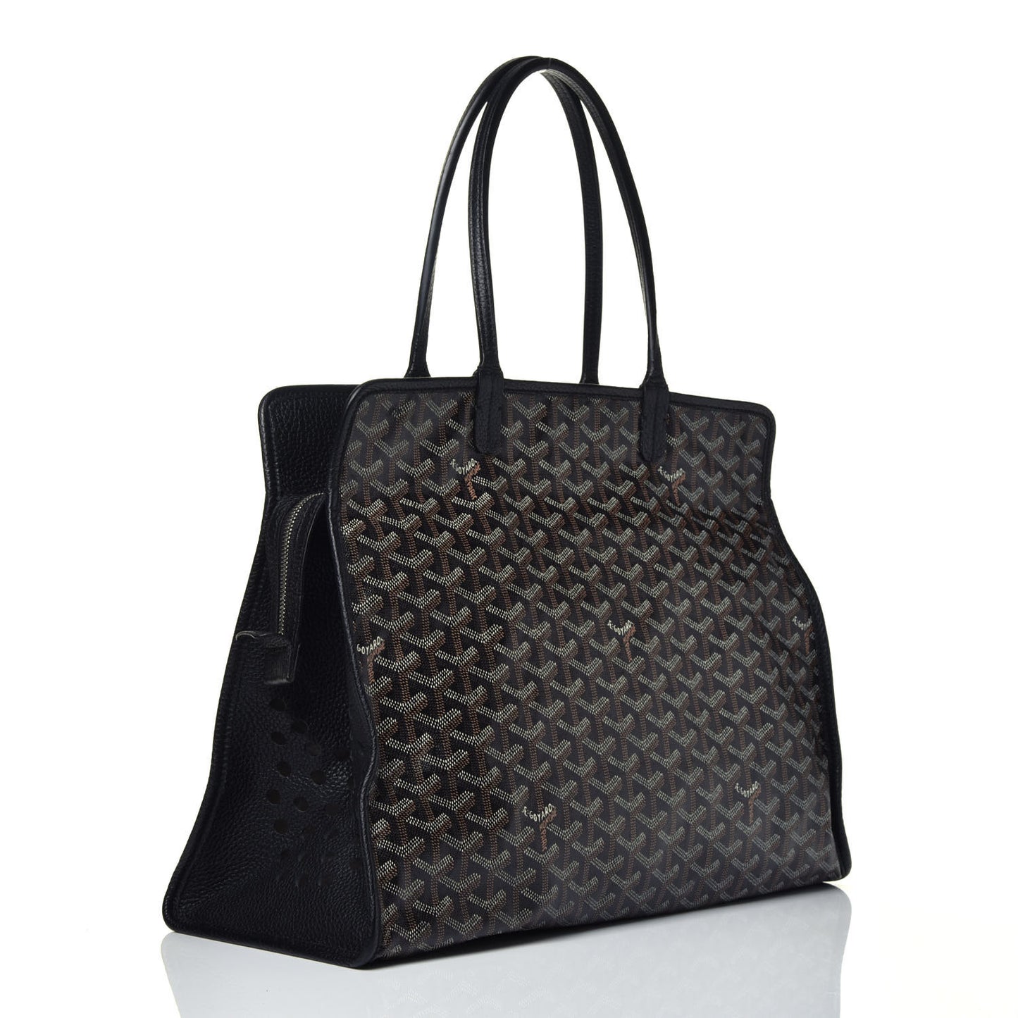Goyardine Sac Hardy Pet Carrier PM Black