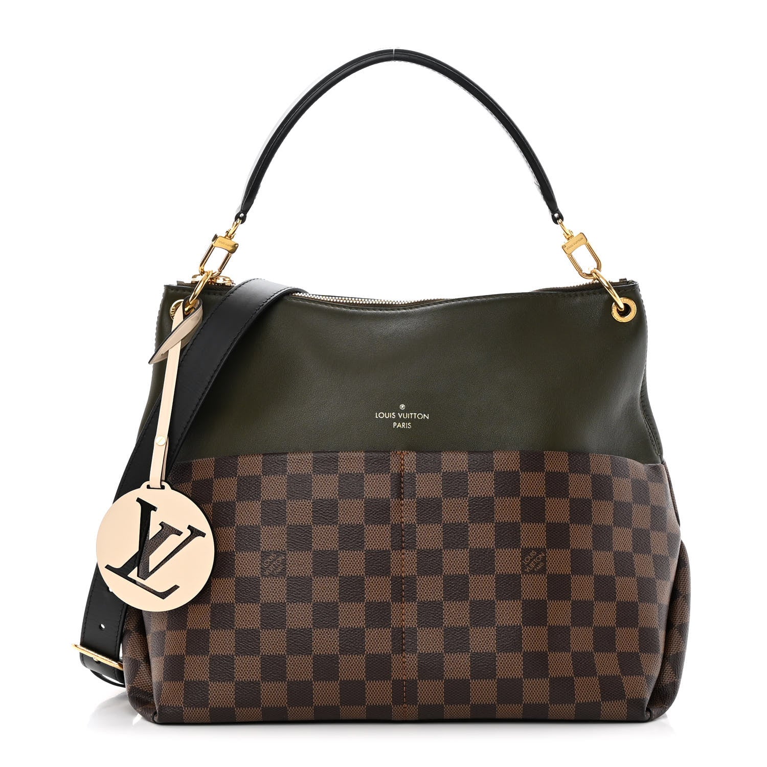 Louis Vuitton Damier Ebene Calfskin Maida Khaki 1 of 13