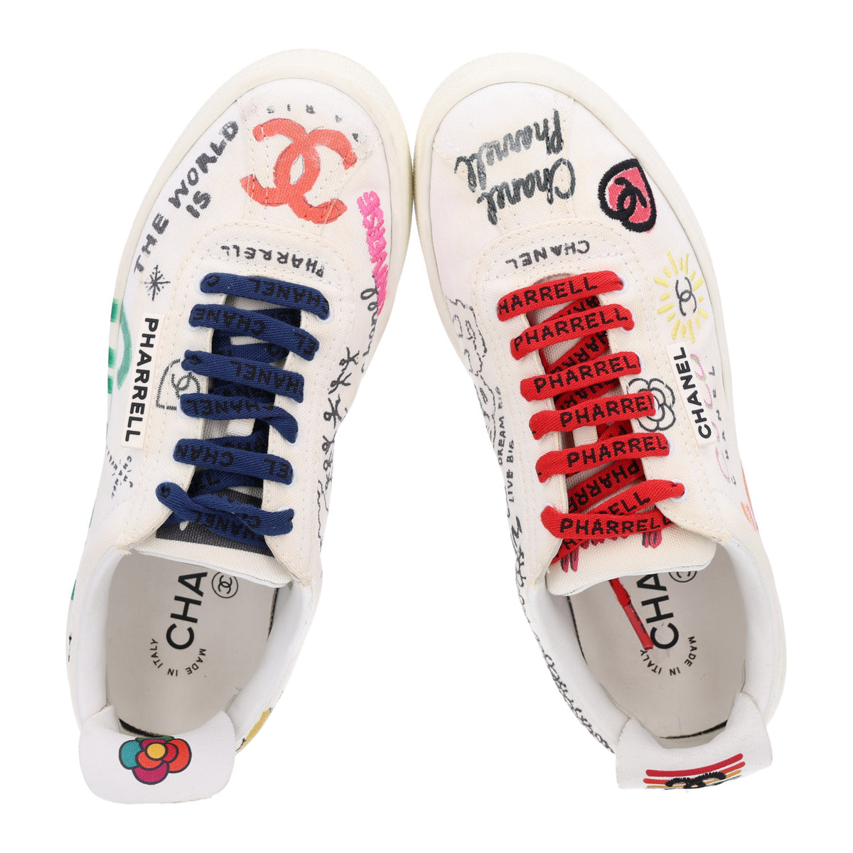 Chanel x Pharrell Williams Canvas Womens Sneakers 36 White Multicolor 2 of 10
