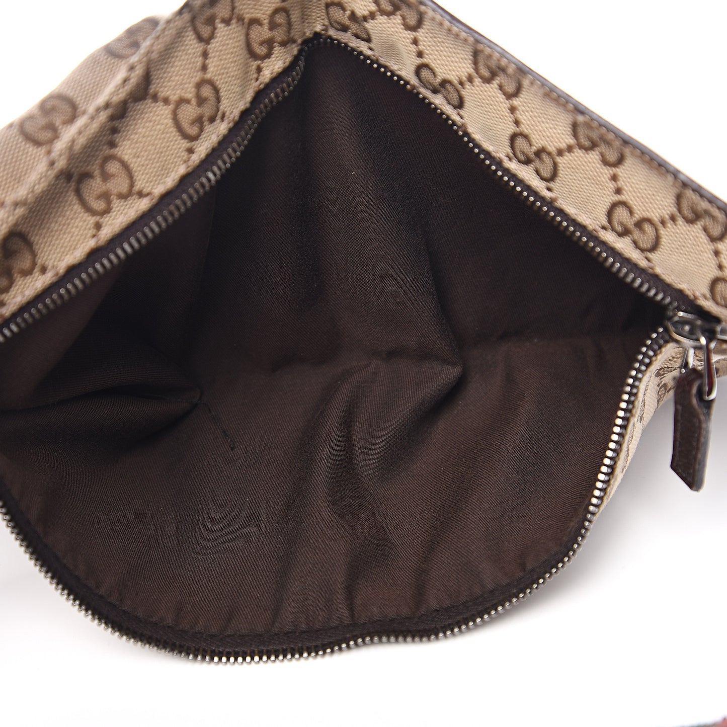 Monogram Web Belt Bag Dark Brown