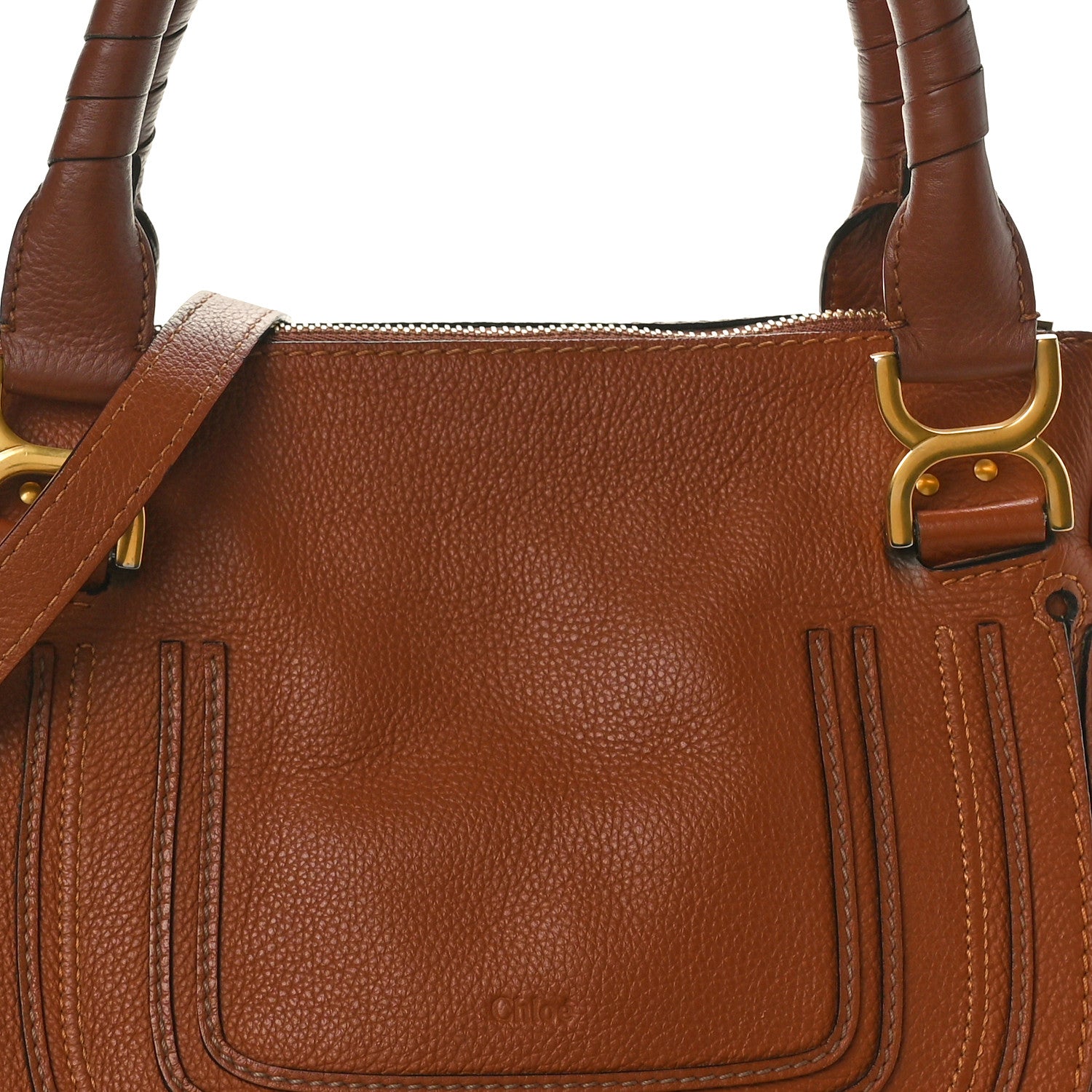 Chloe Calfskin Medium Marcie Satchel Tan 8 of 10