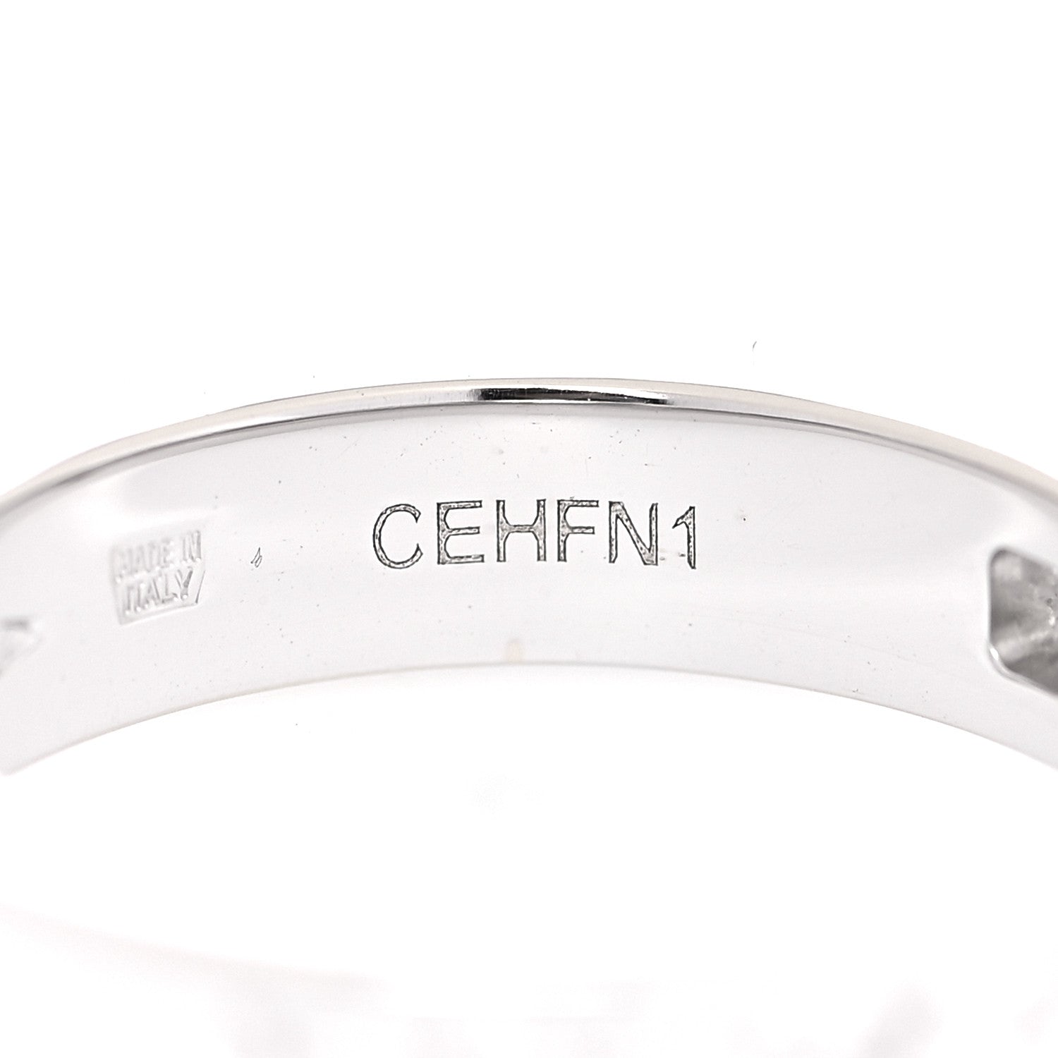 Bulgari 18K White Gold Diamond B.Zero1 Essential Band Ring 50 5.25 4 of 5