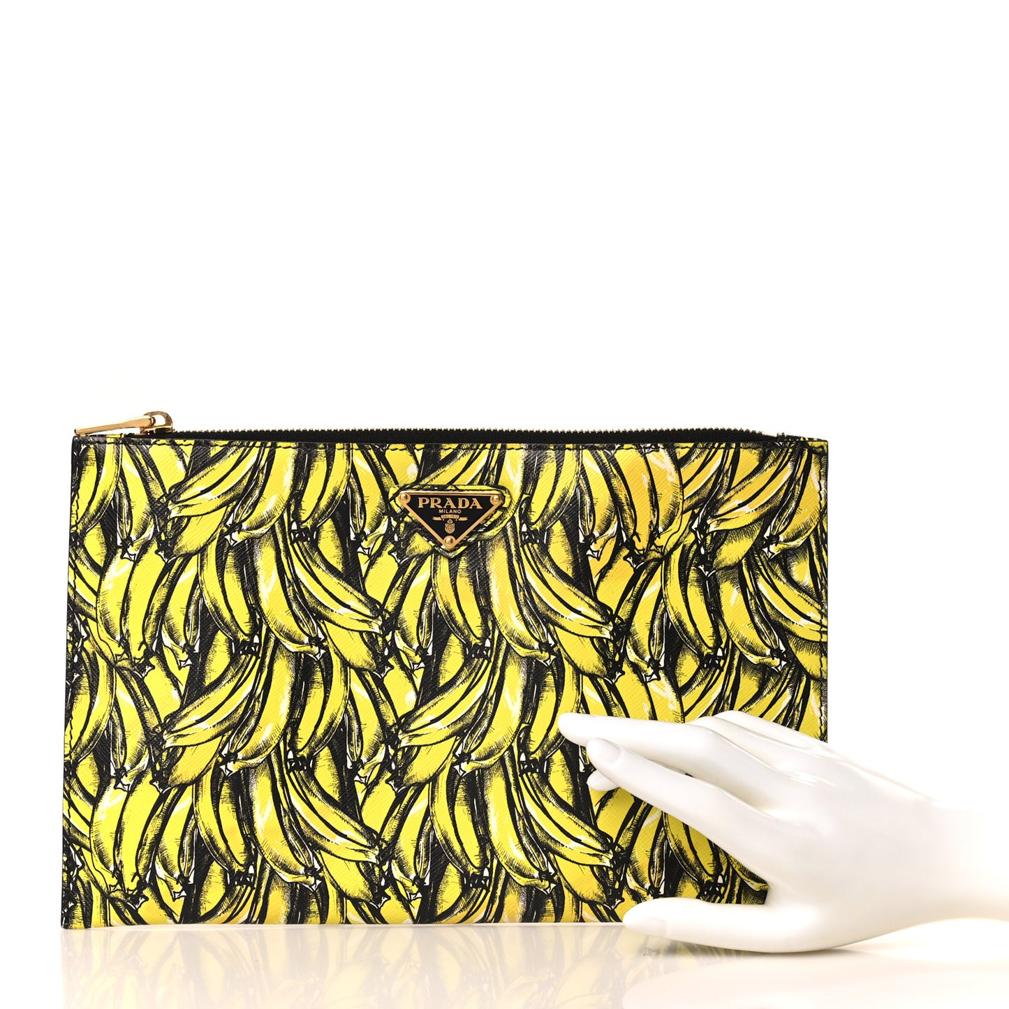 Saffiano Banane Clutch Giallo