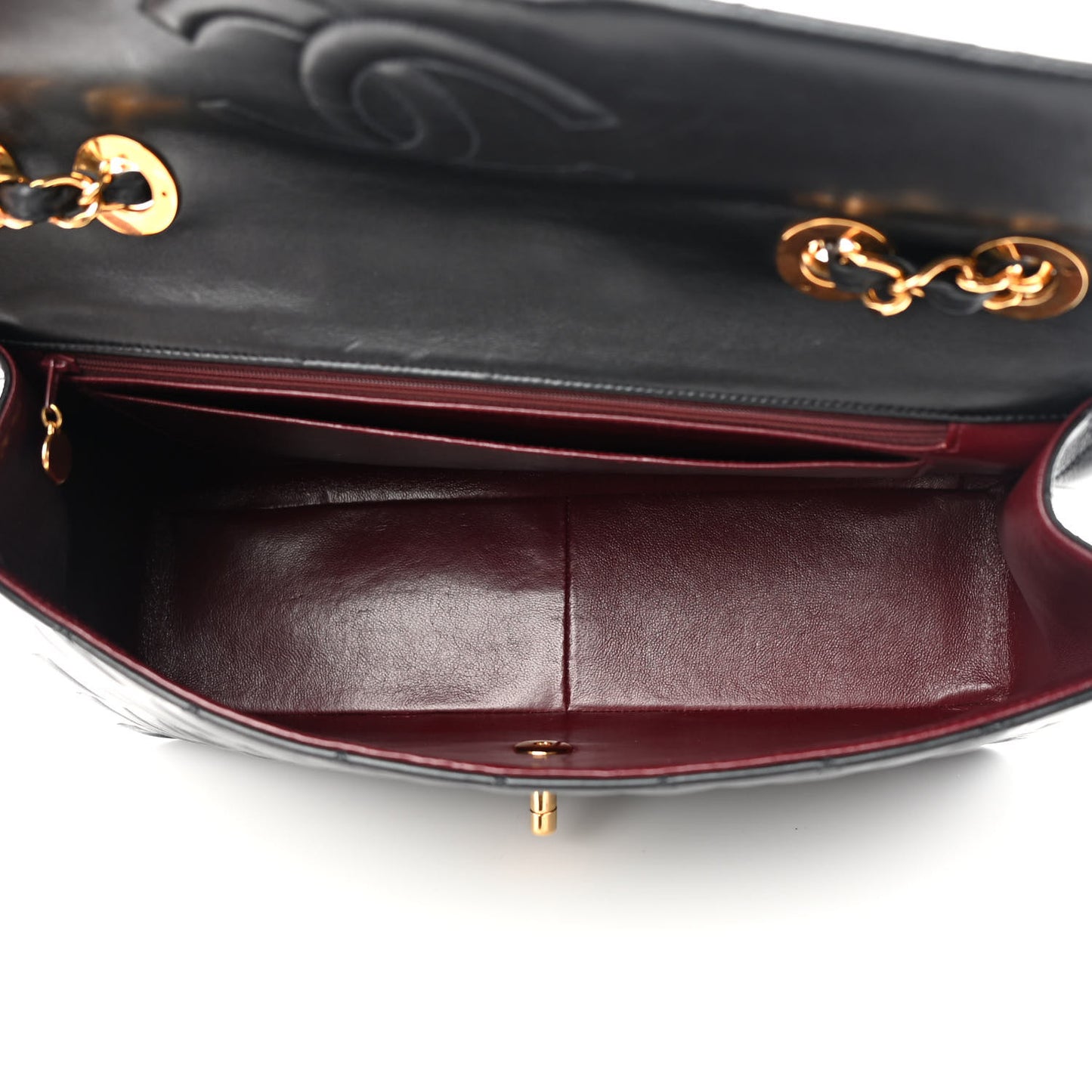 Lambskin Quilted XL Jumbo Single Flap Black