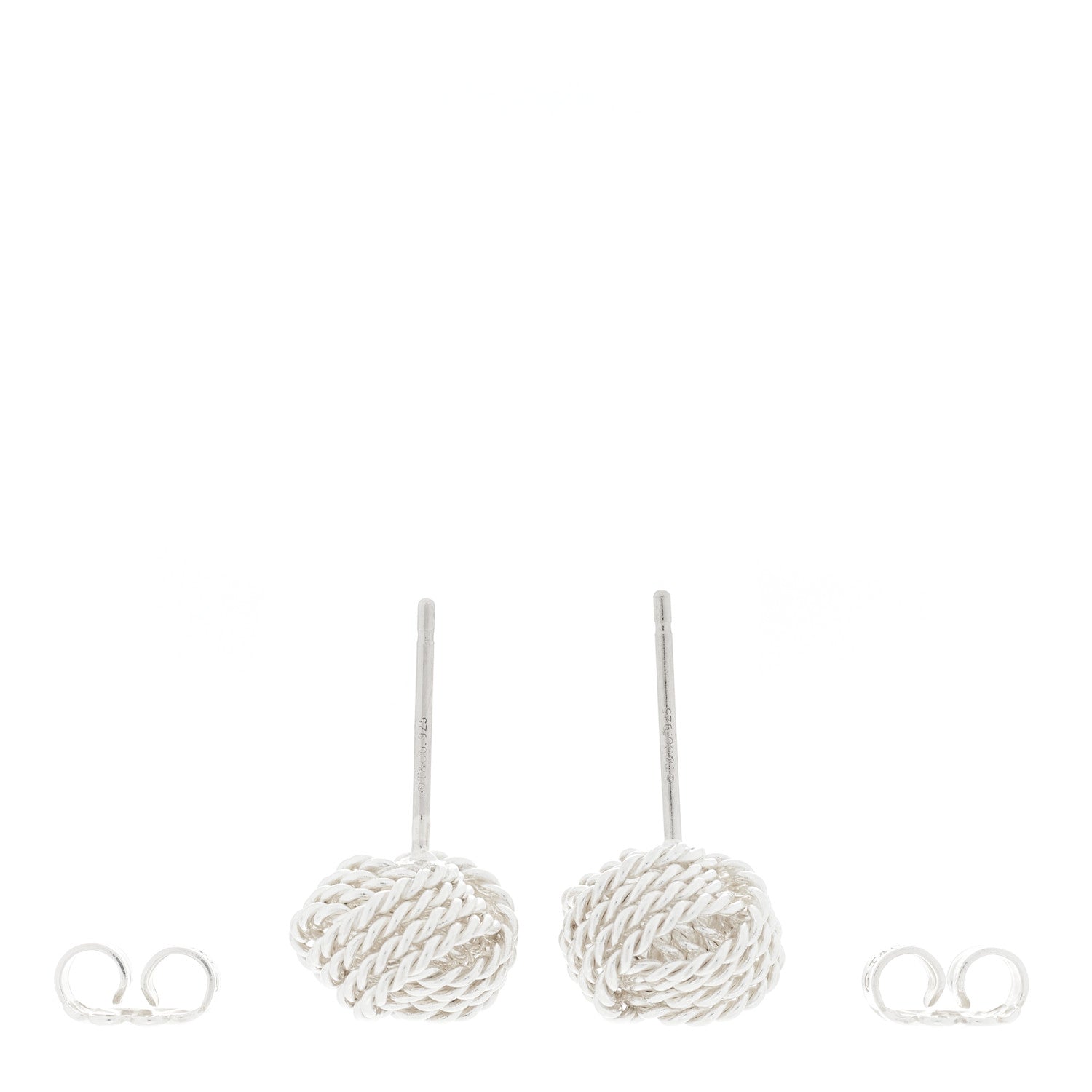 Tiffany Sterling Silver Twist Knot Earrings 3 of 4