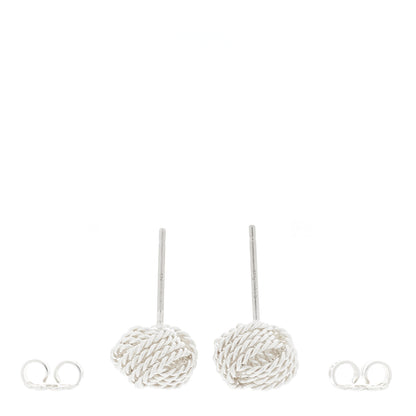 Tiffany Sterling Silver Twist Knot Earrings 3 of 4