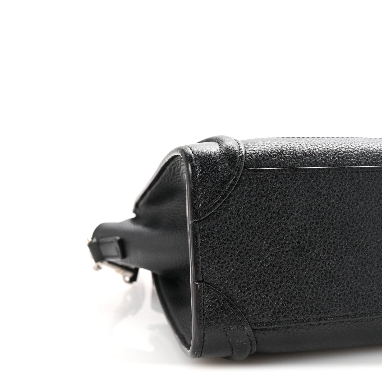 Drummed Calfskin Nano Luggage Black