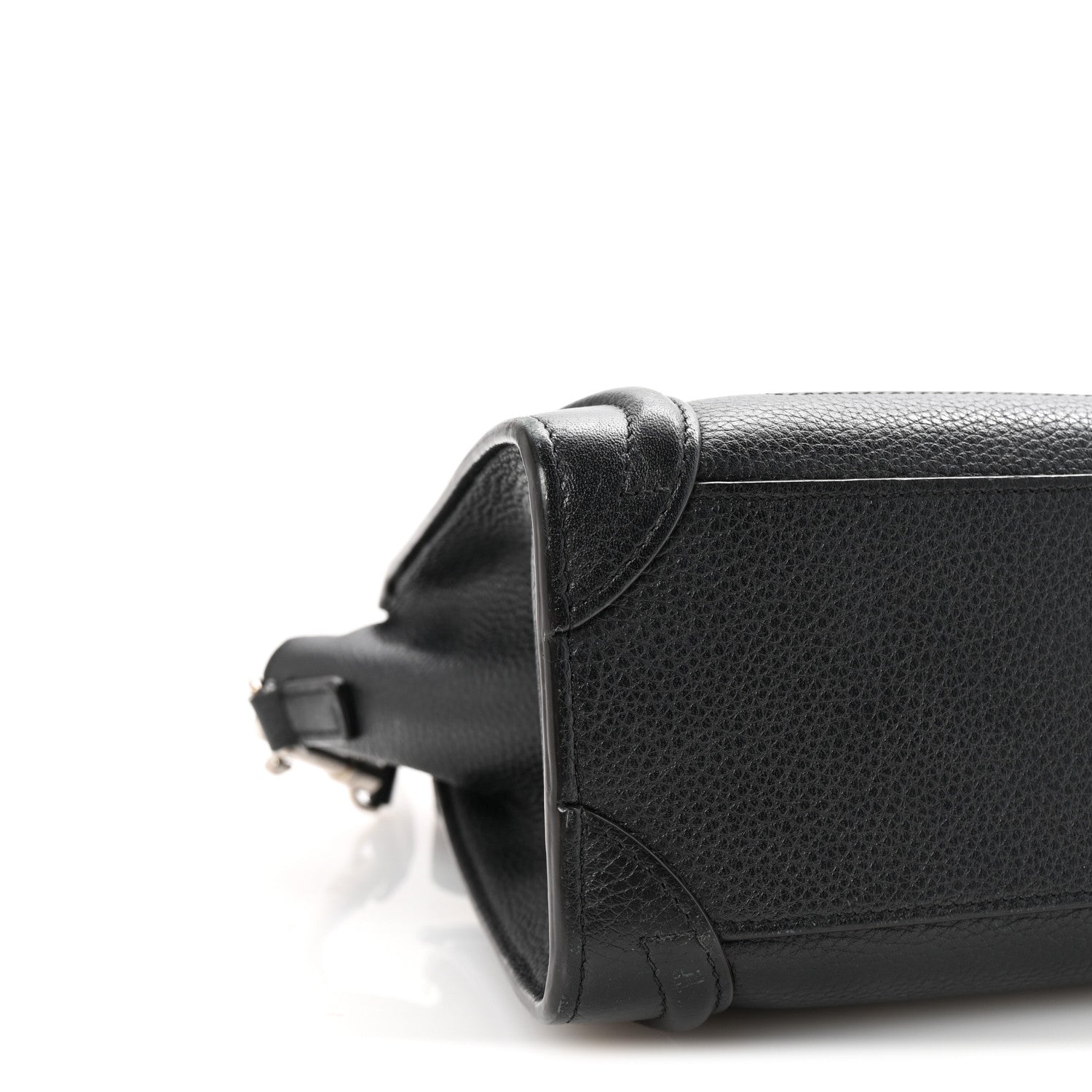 Celine Drummed Calfskin Nano Luggage Black 8 of 9
