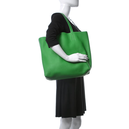 Hermes Taurillon Clemence Double Sens 36 Reversible Tote Vert De Gris Bamboo 2 of 13