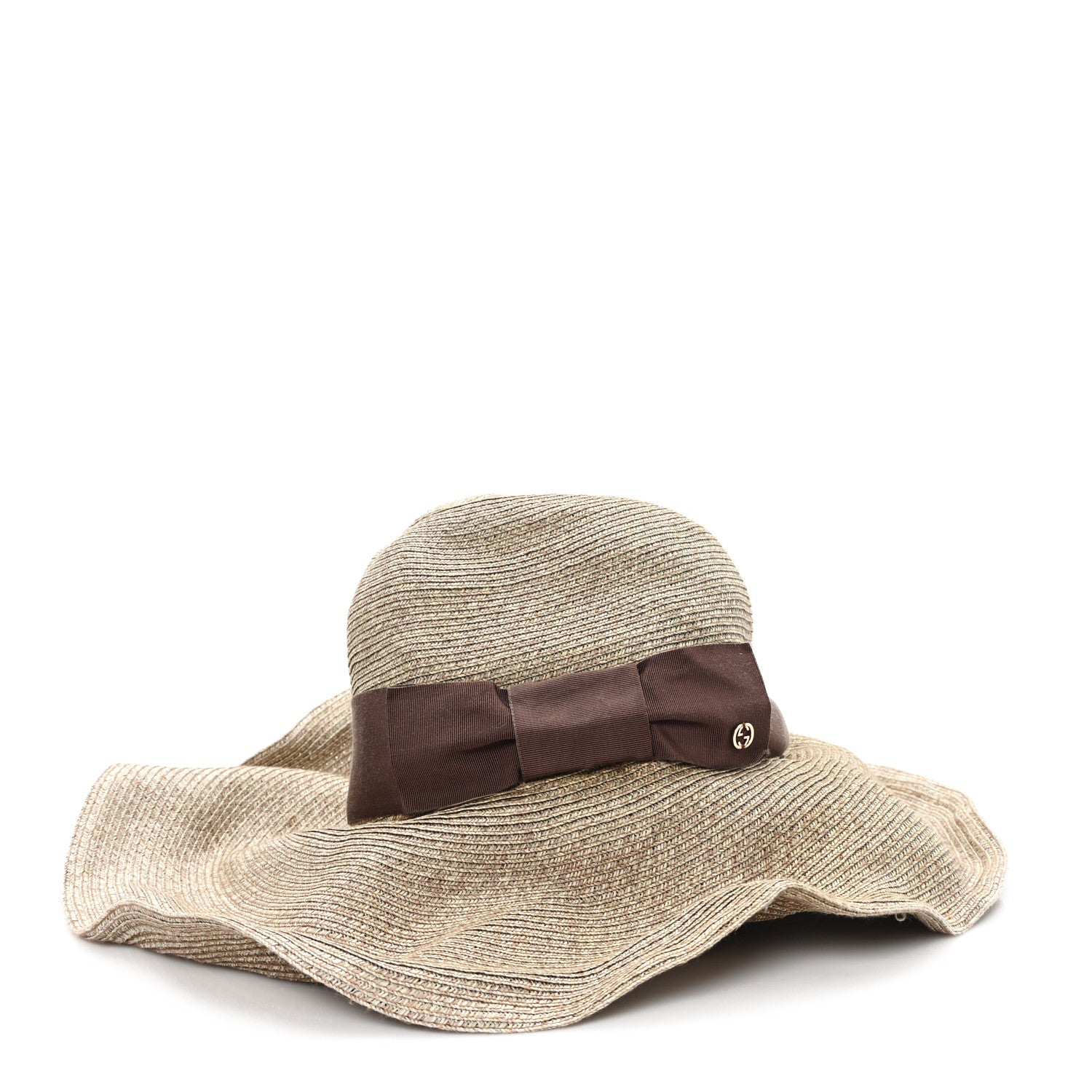 Gucci Paper Blend Wide Brim Hat S Brown 3 of 10