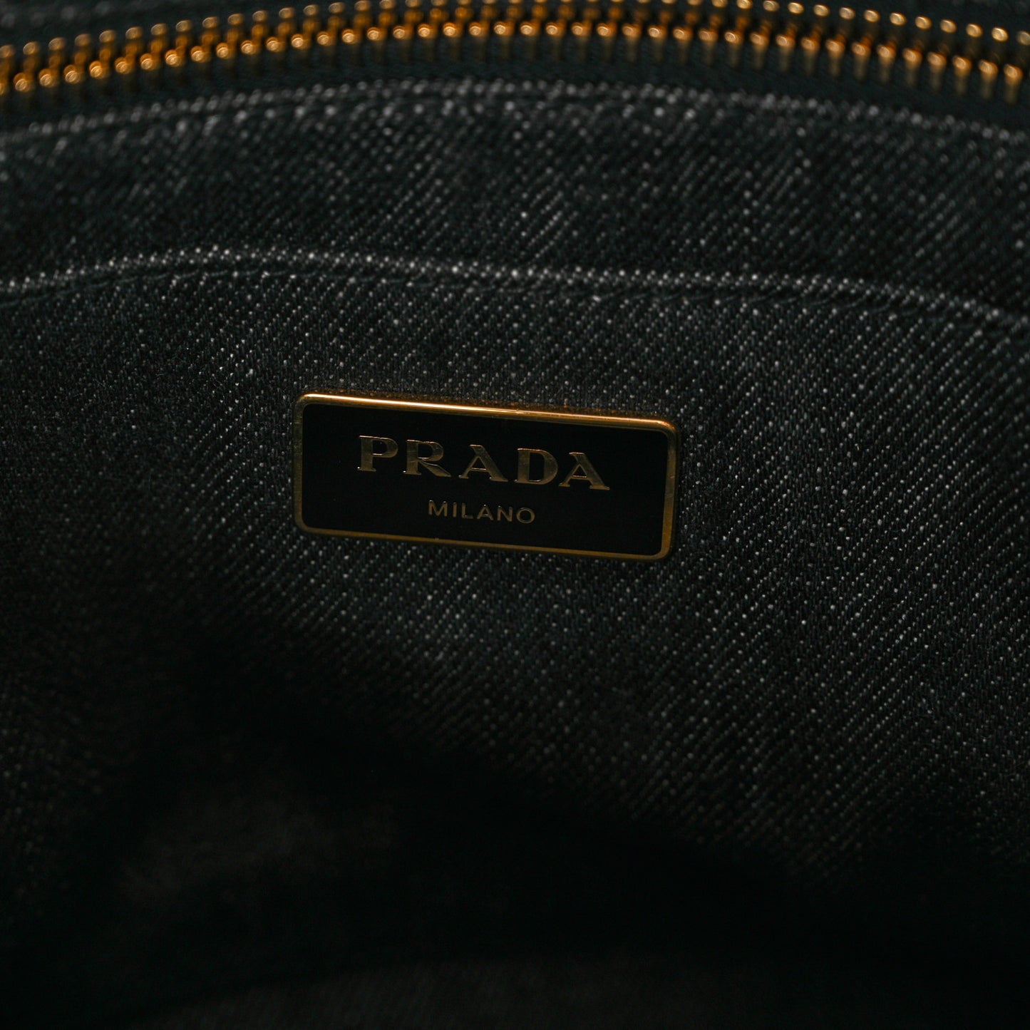 Denim Logo Tote Black