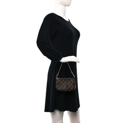 Louis Vuitton Damier Ebene Mini Pochette Accessories 2 of 9