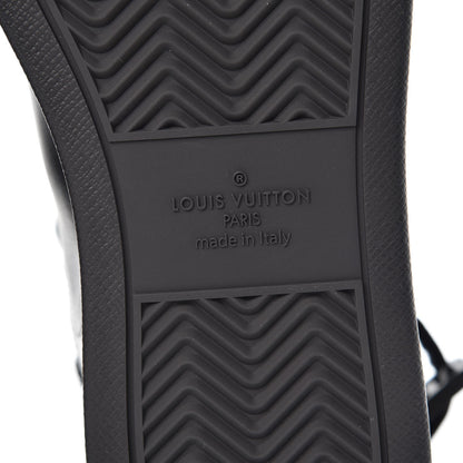 Louis Vuitton Calfskin Monogram Eclipse Rivoli High Top Sneakers 9 Black 6 of 8