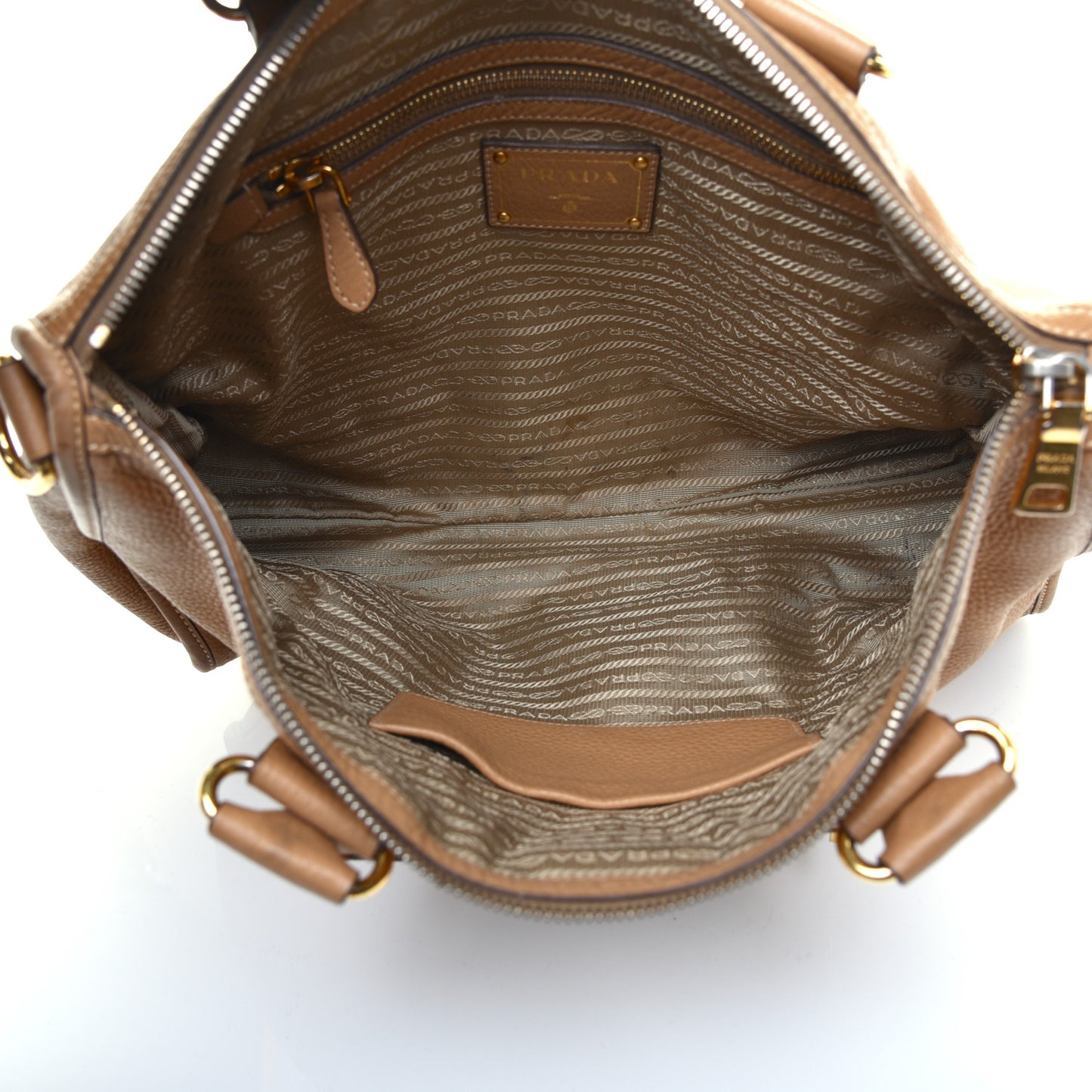 Vitello Daino Shopping Satchel Caramel
