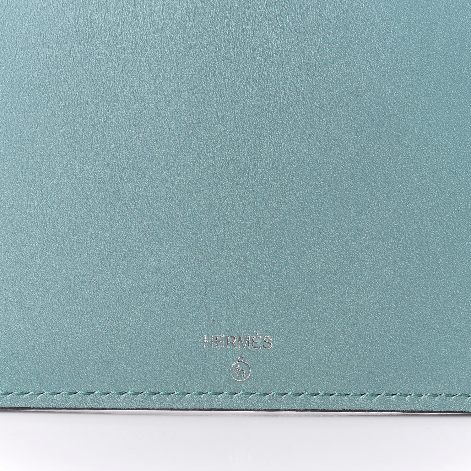 Hermes Swift Togo Crocodile Hippopotame Petit H Card Case Bleu Saint Cyr Bleu Lin Ciel Chocolate 6 of 7