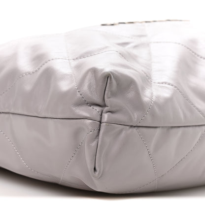 Chanel Shiny Calfskin Quilted Chanel 22 Grey 10 of 11