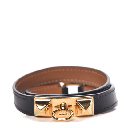 Hermes Swift Rivale Double Tour Bracelet S Black 1 of 7