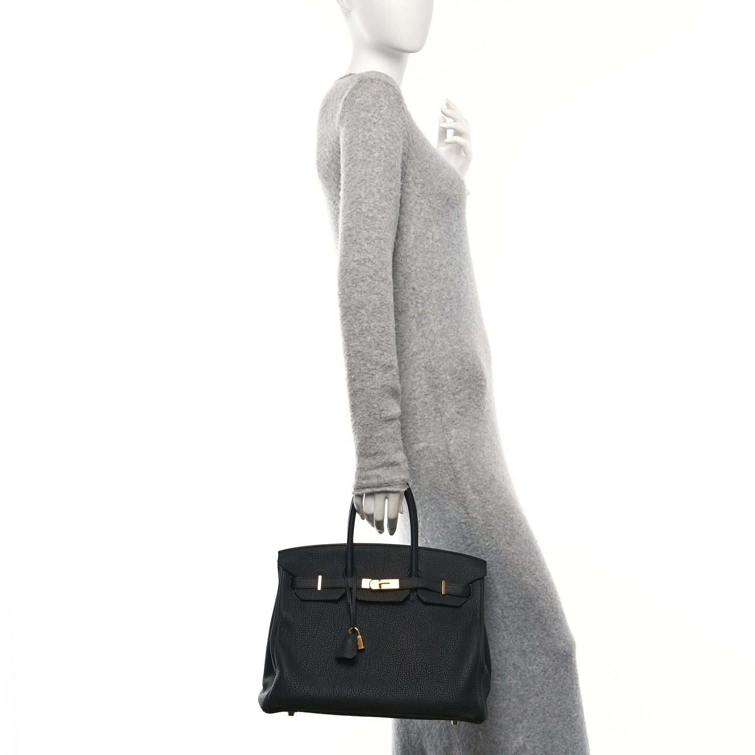 Hermes Taurillon Clemence Birkin 35 Black 2 of 11