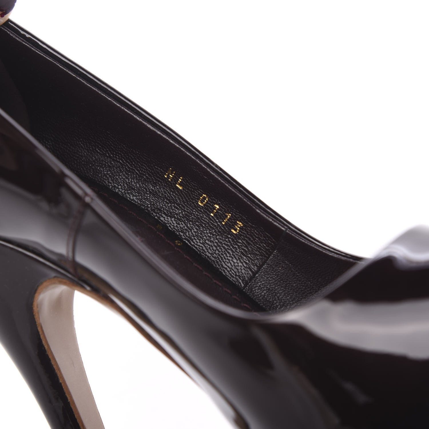 Louis Vuitton Patent Calfskin Oh Really Peep Toe Pumps 35 Amarante 7 of 9
