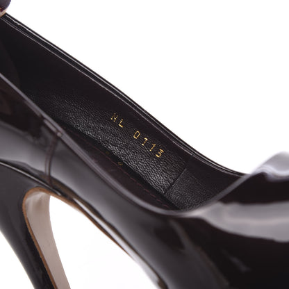 Louis Vuitton Patent Calfskin Oh Really Peep Toe Pumps 35 Amarante 7 of 9