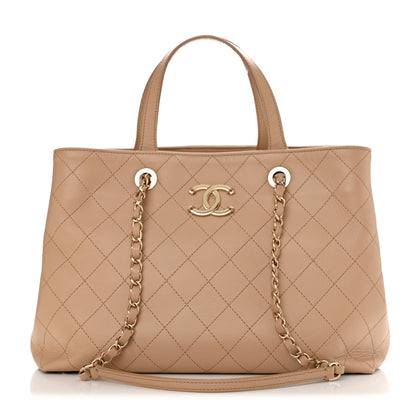 Chanel Calfskin Large Serial Shopper Tote Beige 1 of 10