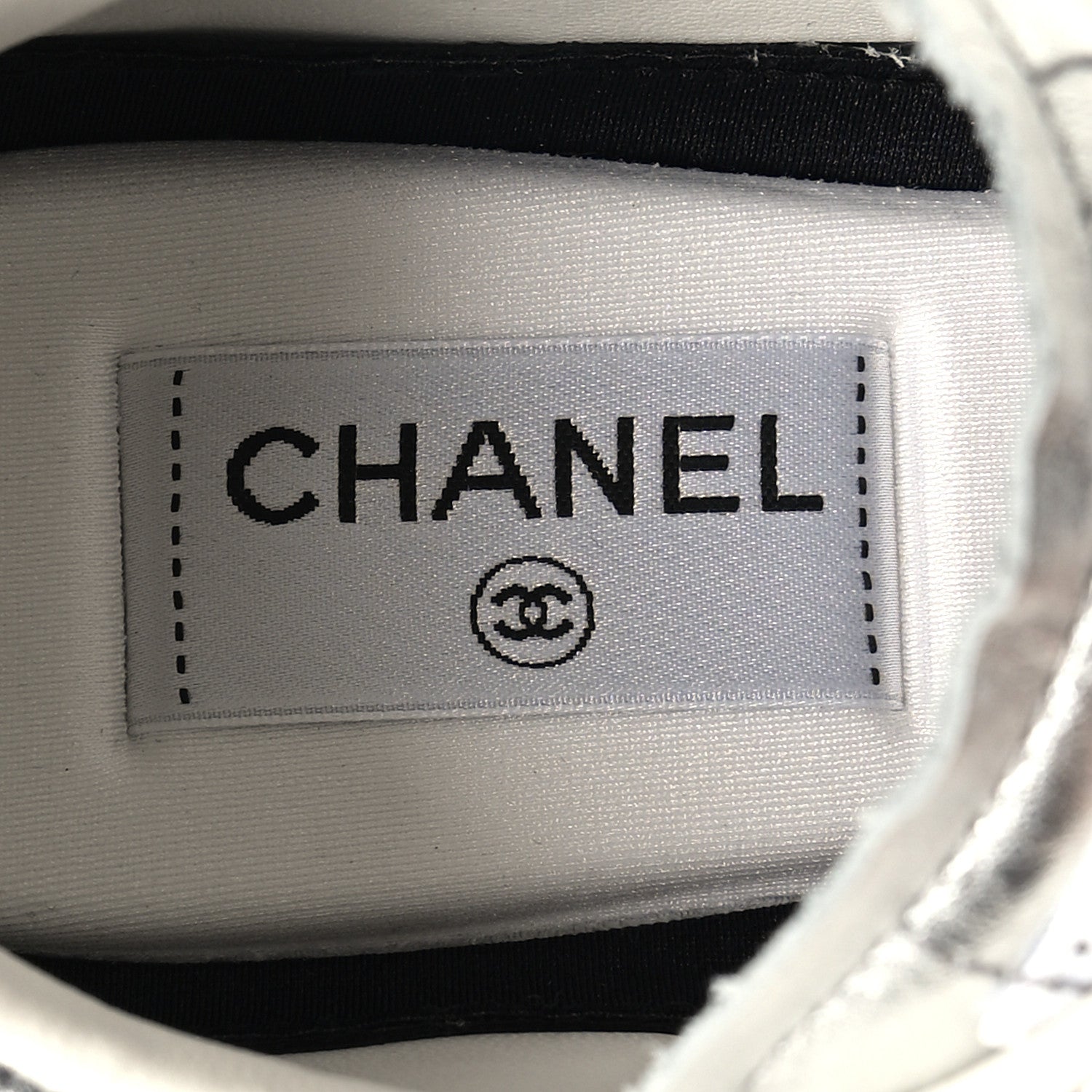 Chanel Laminated Calfskin CC Womens Sneakers 40 Silver 8 of 8