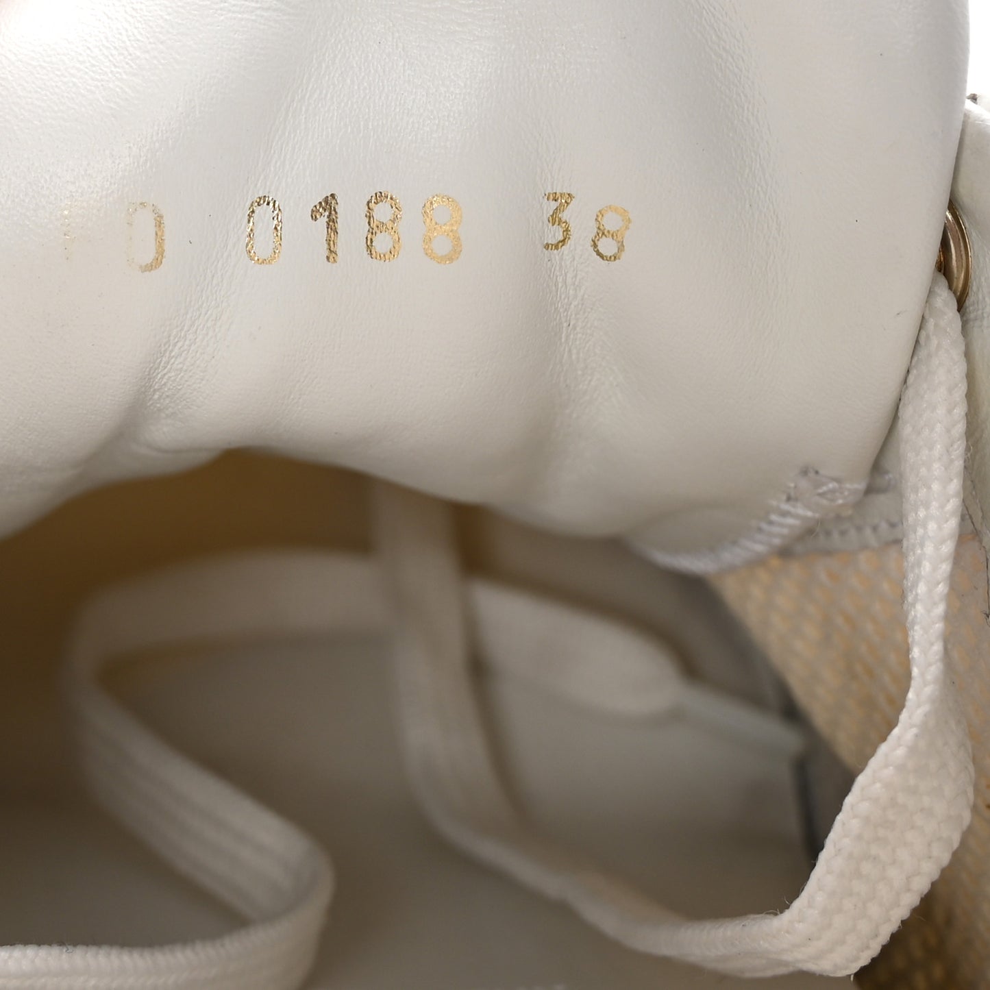 Calfskin Monogram Run Away Sneakers 38 White