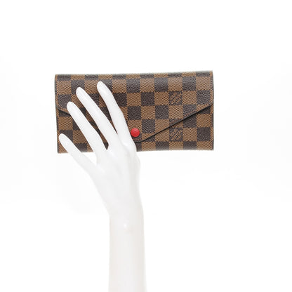 Louis Vuitton Damier Ebene Josephine Wallet Red 2 of 7