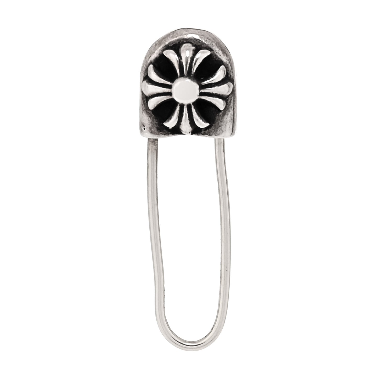 Sterling Silver Safety Pin Single Earring