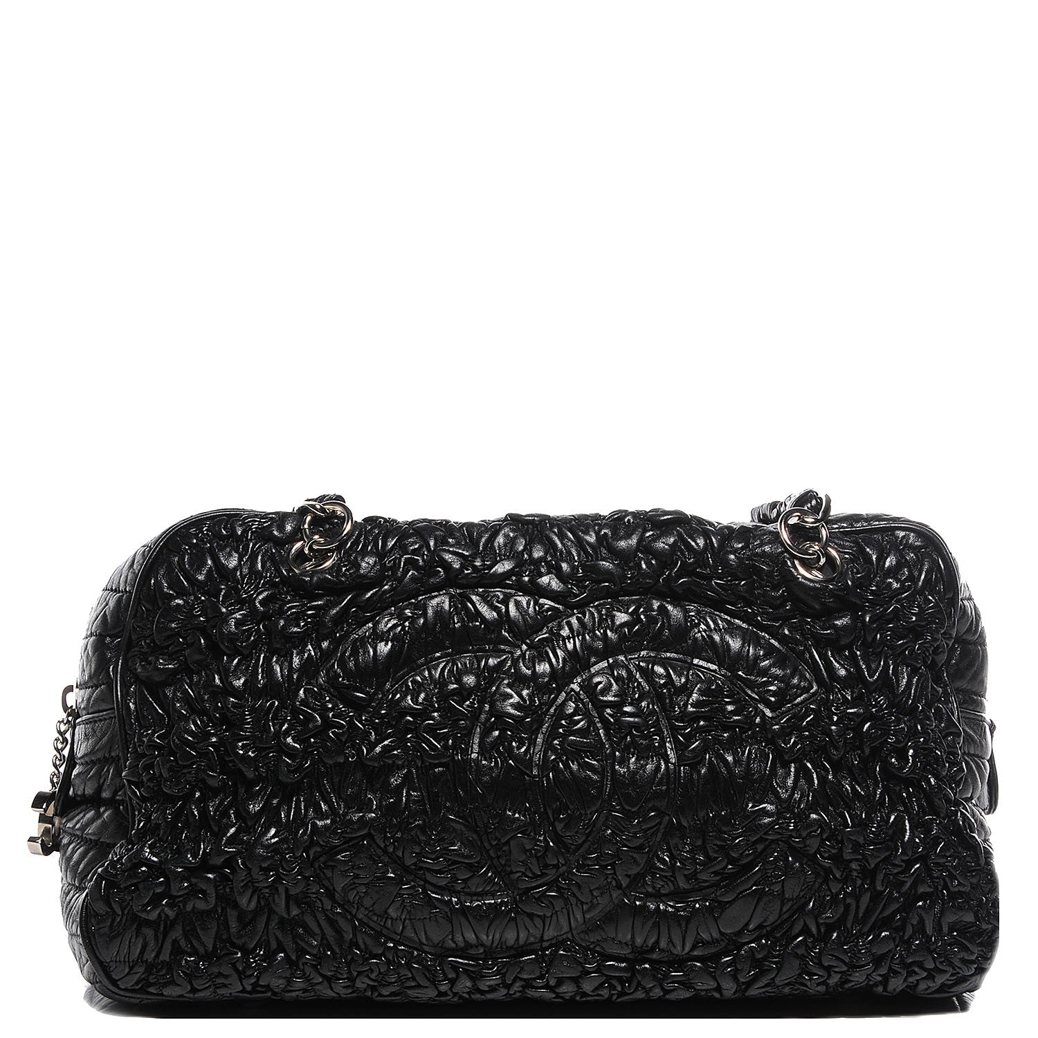 Chanel Lambskin Astrakhan Bowler Black 1 of 7
