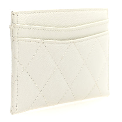 Chanel Caviar Quilted Card Holder White 3 of 8