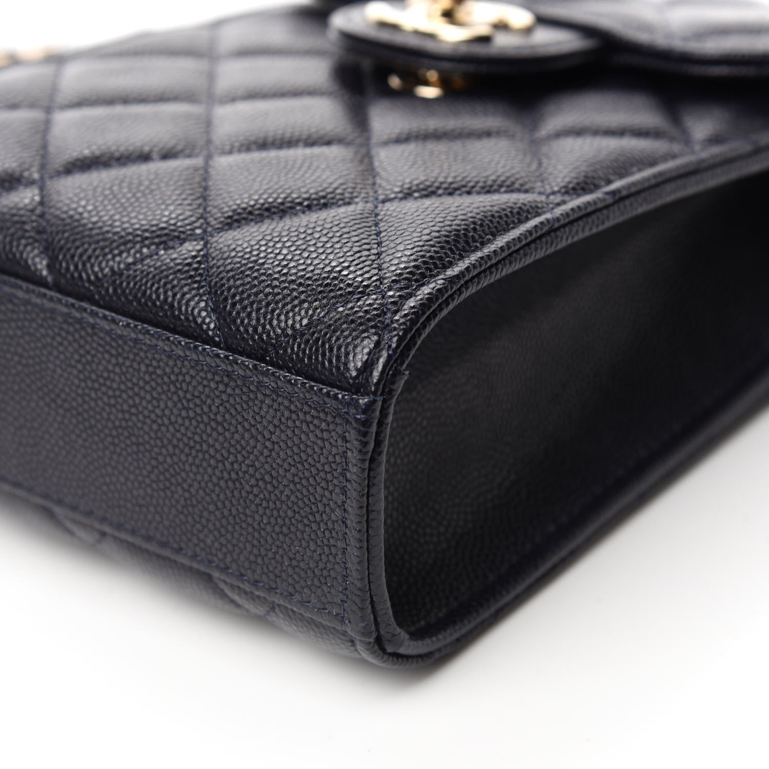 Chanel Caviar Quilted Classic Phone Holder Navy 7 of 11