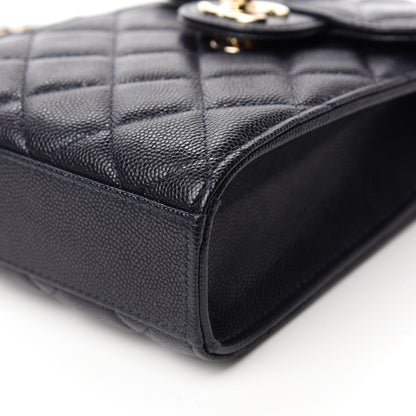 Chanel Caviar Quilted Classic Phone Holder Navy 7 of 11
