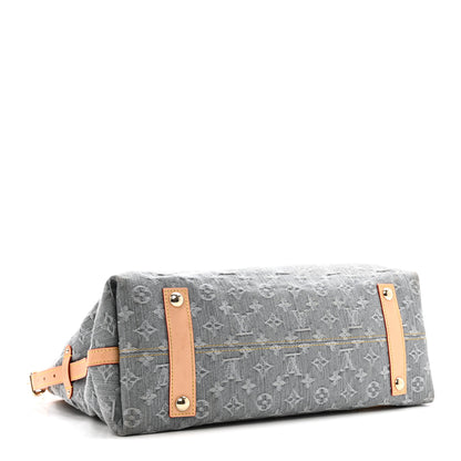Louis Vuitton Monogram Denim CarryAll MM Washed Grey 5 of 13