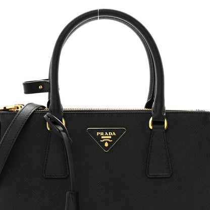 Prada Saffiano Small Galleria Double Zip Tote Black 4 of 9
