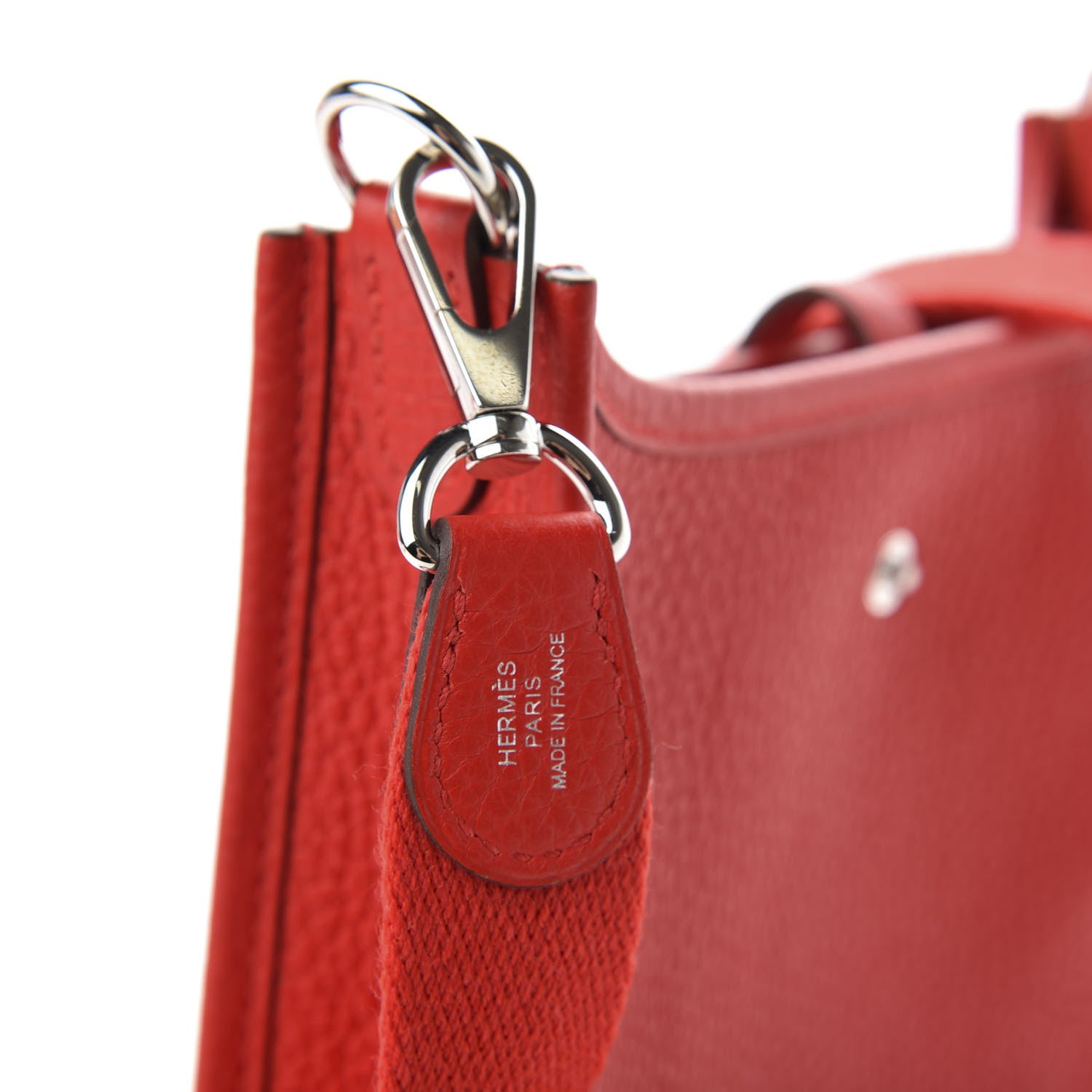 Hermes Taurillon Clemence Evelyne TPM Rouge de Coeur 8 of 9