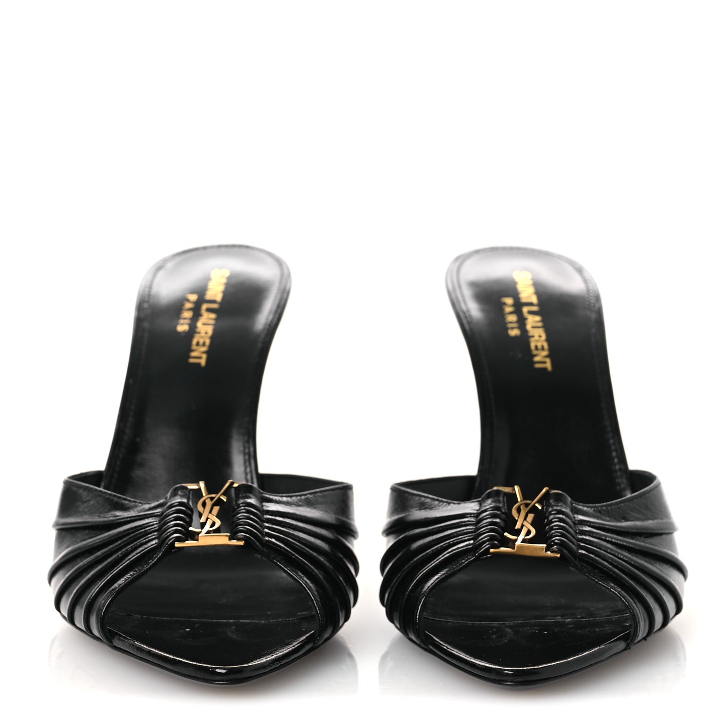 Nappa Sugar Babylone 90 Mules 38.5 Black