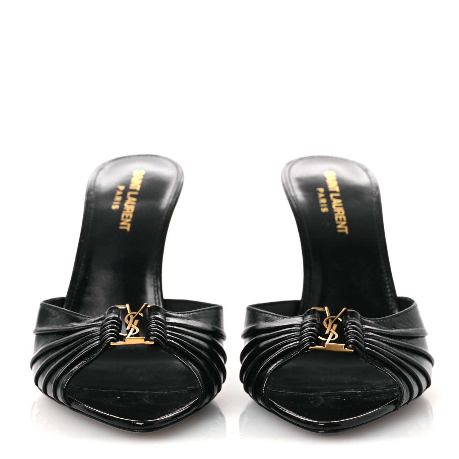 Saint Laurent Nappa Sugar Babylone 90 Mules 38.5 Black 3 of 12