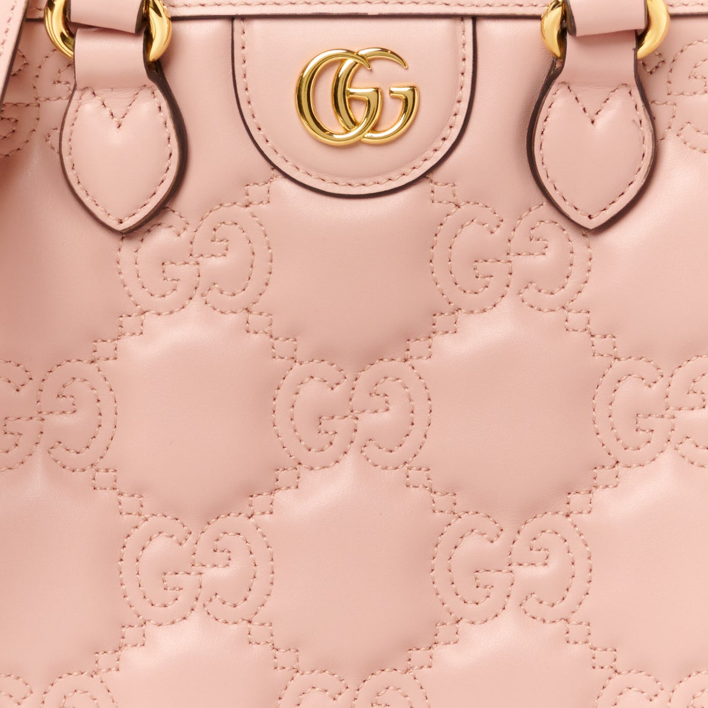 Calfskin GG Matelasse Mini Top Handle Bag Perfect Pink