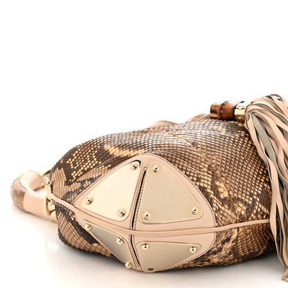 Gucci Python Medium Indy Top Handle Hobo Brown Beige Light Pink 9 of 10