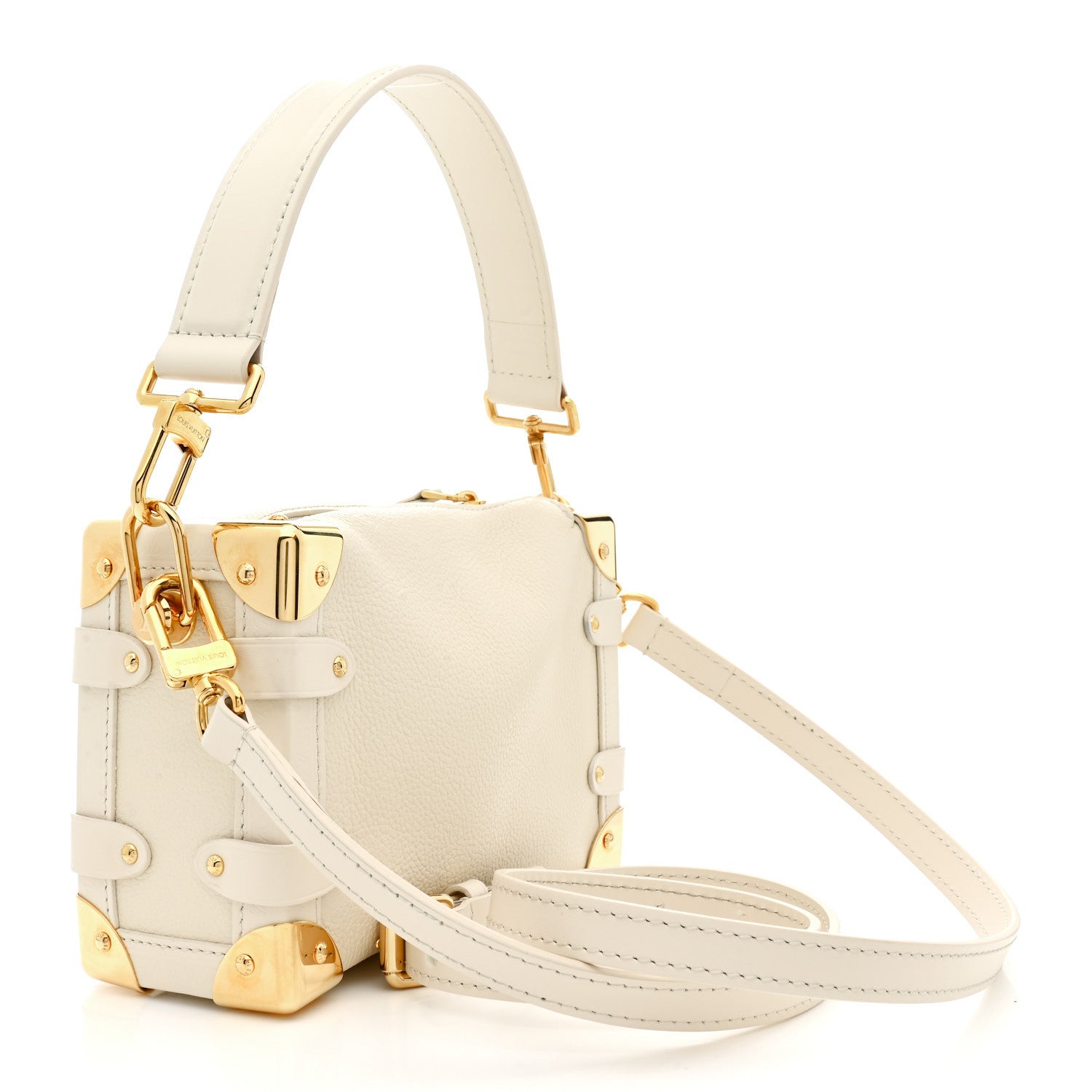 Louis Vuitton Calfskin Side Trunk PM Chalk 4 of 19