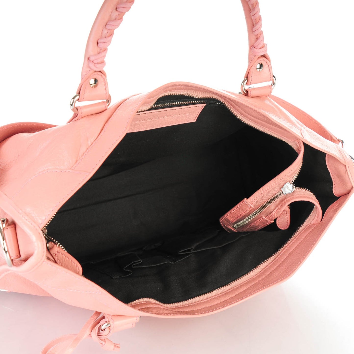 Agneau Giant 12 Silver Hardware City Rose Peche