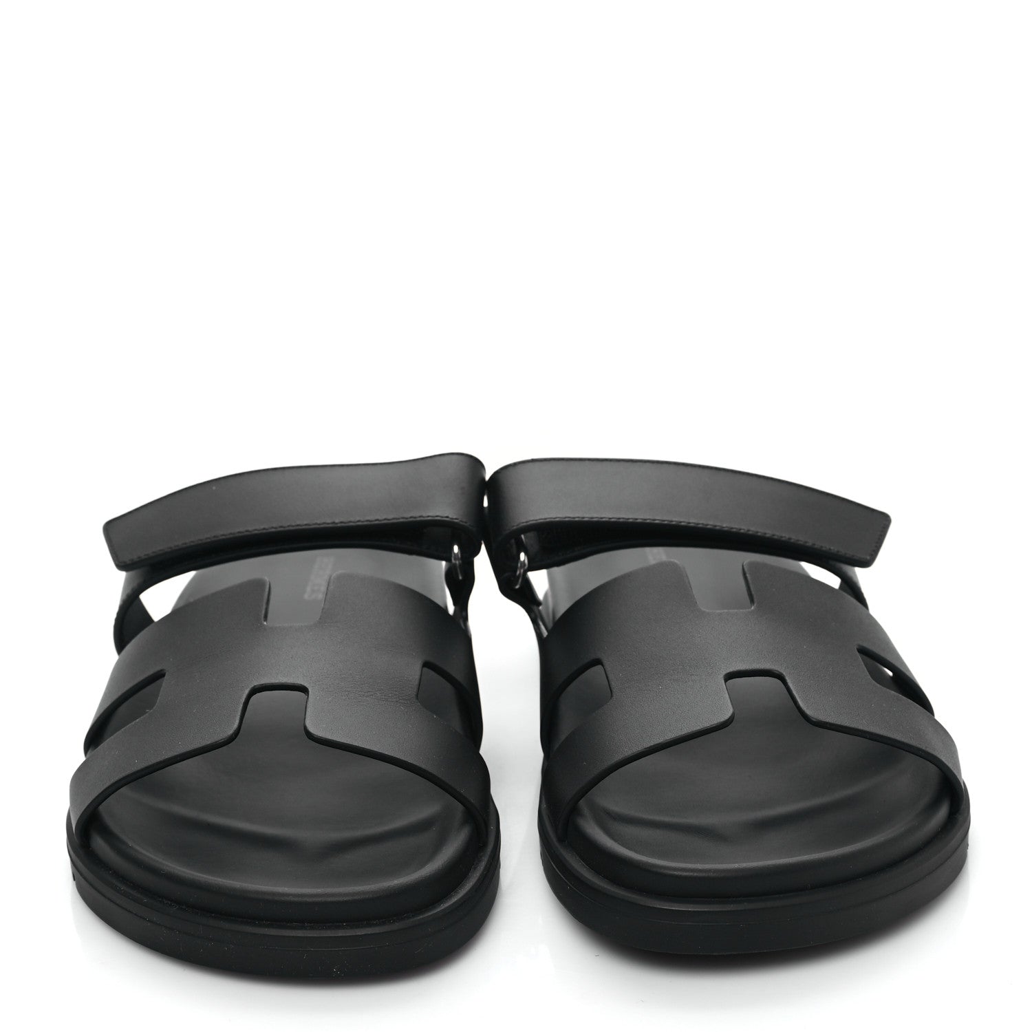 Hermes Calfskin Womens Chypre Sandals 39 Black 3 of 9