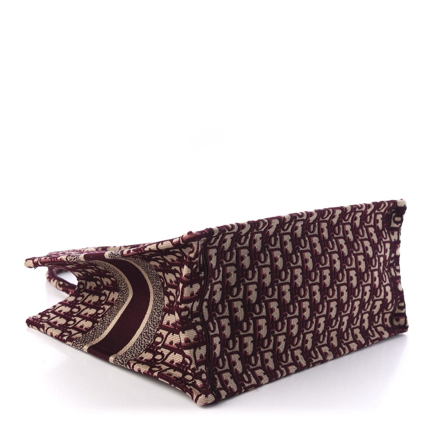 Oblique Medium Book Tote Burgundy Multicolor
