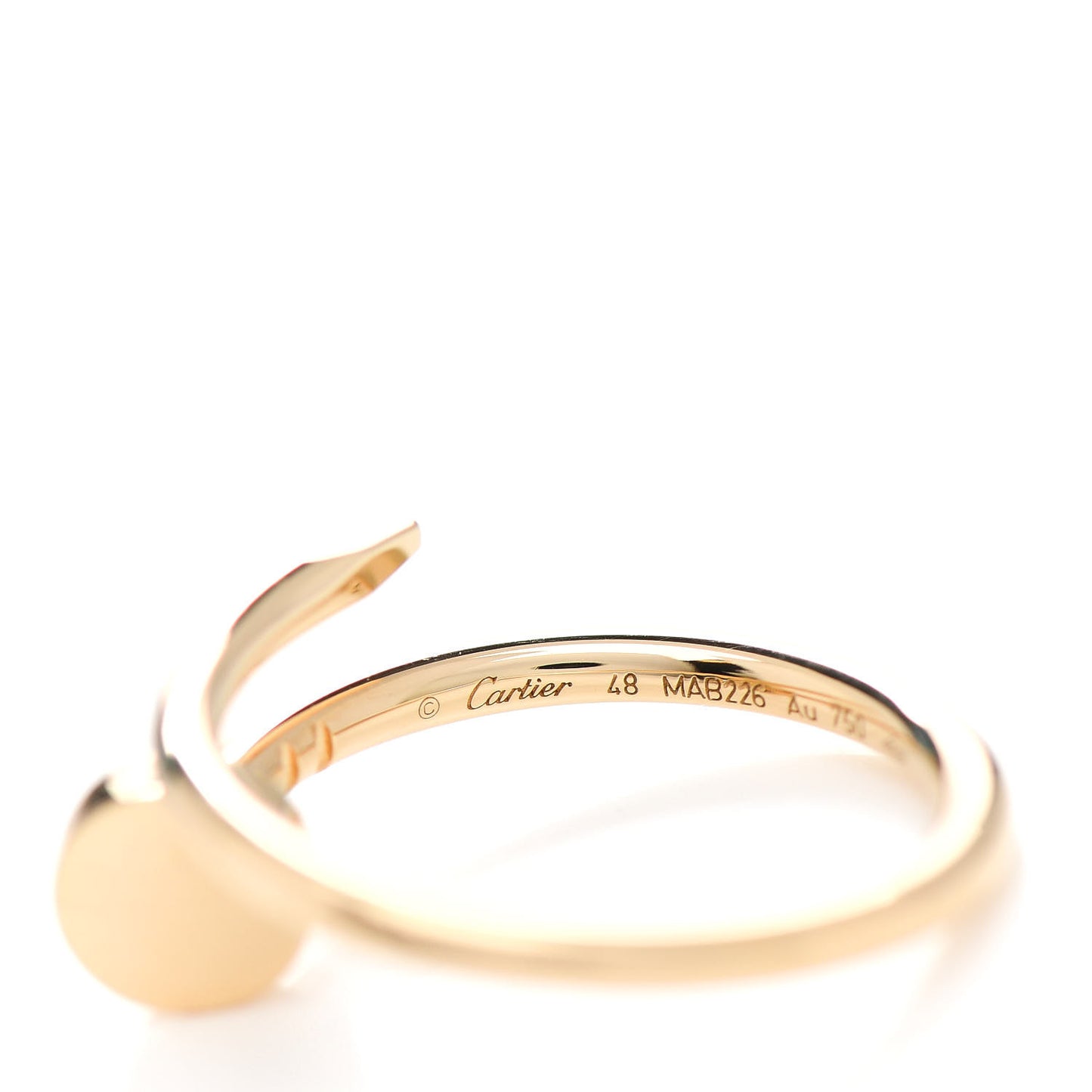 18K Yellow Gold Small Juste Un Clou Ring 48 4.5